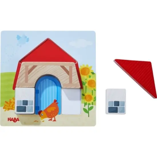 HABA On the Farm Beginner Pattern Blocks Puzzle - Ages 18 Months + image {7}