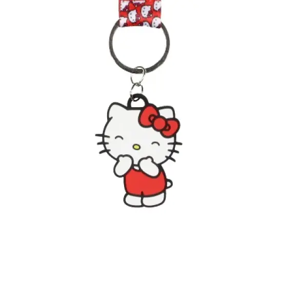 Hello Kitty All-Over Print Wrist Strap Lanyard For Keys image {1}
