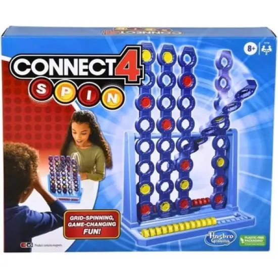 Hasbro Connect 4 Spin Game, Features Spinning Connect 4 Grid, 2 Player Board Games for Family and Kids Ages 8 and Up image {4}