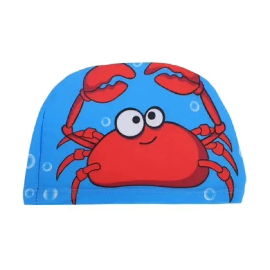 Unique Bargains Kid's Polyester Cartoon Pattern Swim Cap Blue Red 1 Pc image {6}