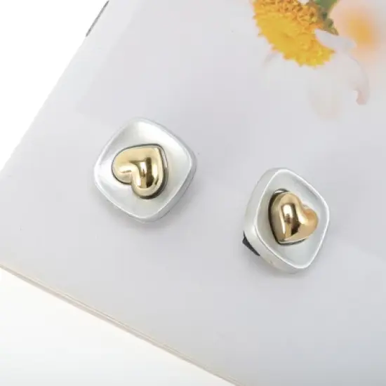 Unique Bargains Heart Shoelace Charms Silver Tone Gray 1 Pair image {4}