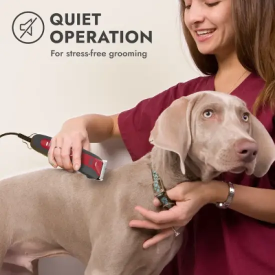 KONG 2-Speed 8' Cord with LED Light, Blade and Combs Dog Hair Clipper Kit - 10pc image {4}