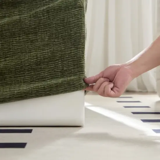 Single Chair Sofa Lounge Chair With Backrest Fully Compressed Sofa Suitable For Living Room, Bedroom, Polyester,GREEN image {6}