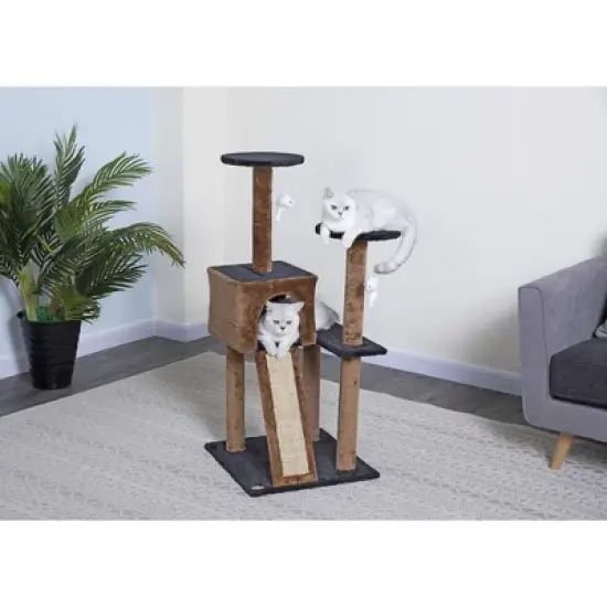 Go Pet Club 44" Kitten Cat Tree with Scratching Board F709 image {3}