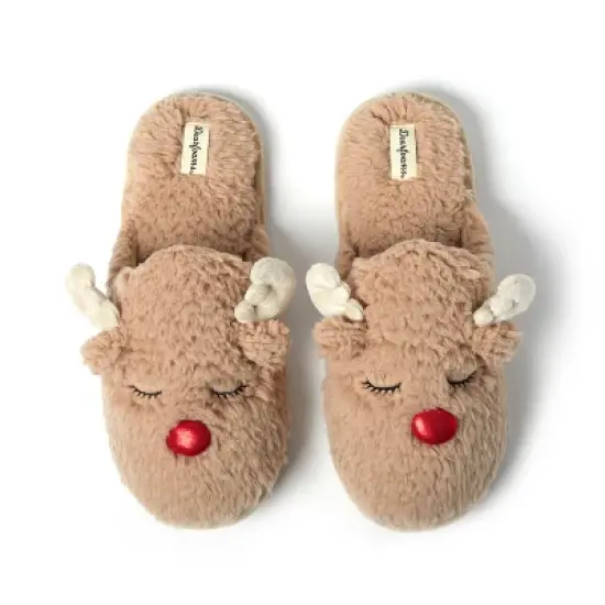 Dearfoams Men's Reindeer Novelty Holiday Scuff Slipper image {5}