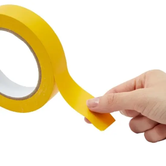 Stockroom Plus 2 Rolls Floor Marking Tape, 1 in x 36 Yards, 0.16mm, Vinyl Pinstripe Tape for Vehicles, Classroom, Warehouse, Gym, Yellow image {4}