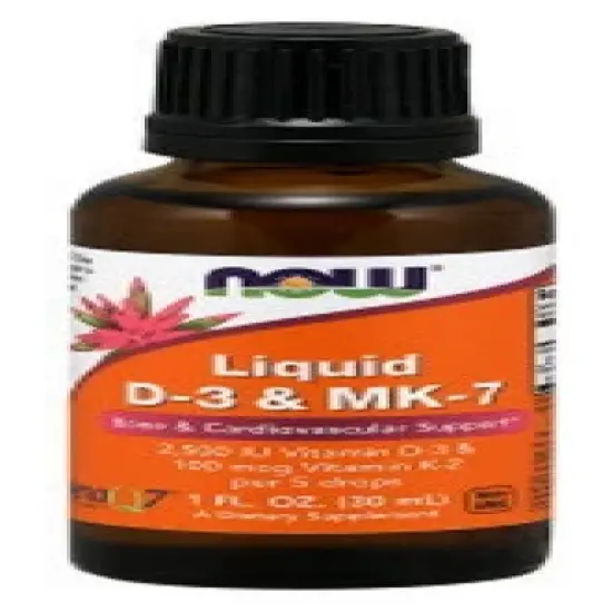 Liquid D-3 & MK-7 by Now Foods  -  1 fl oz Liquid image {2}