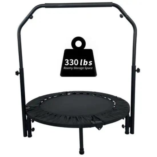 Mini Steel Trampoline, Indoor Fitness Exercise, Maximum Load Capacity 330 Pounds, for Adults or Kids image {5}