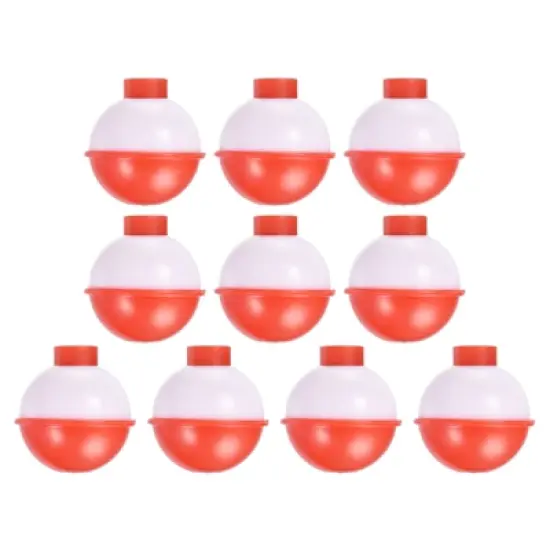 Unique Bargains Hard ABS Push Button Round Fishing Float 50 Pcs image {7}