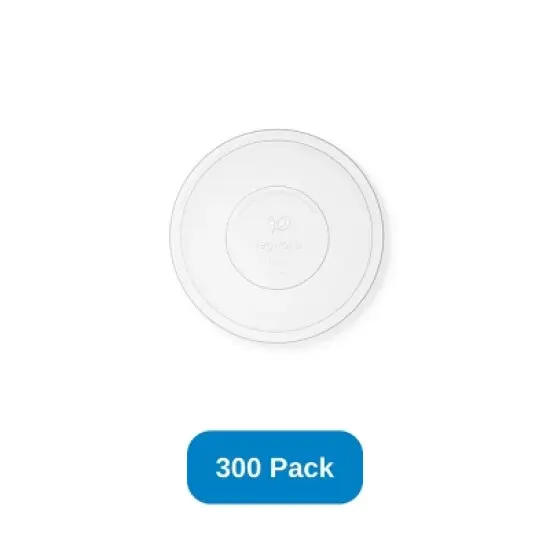 Vegware Lid for 26-48 oz Bon Appetit Bowls Clear PLA 185-Series - Case of 300 image {2}