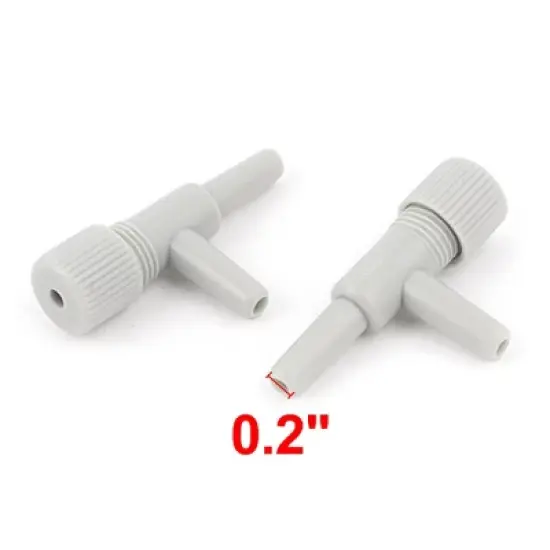 Unique Bargains Aquarium Fish Tank Plastic Air Tubing Switch Pump Flow Control Valve Gray 10 Pcs image {1}