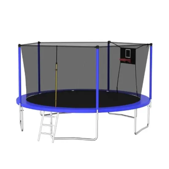 ORRD 14FT Trampoline ,Sports Fitness Trampolines with Enclosure Net, Recreational Trampolines for Outdoor Indoor image {2}