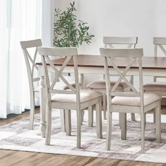 7pc Lafayette Wood Dining Set - Vifah image {2}