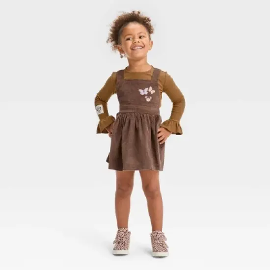 Toddler Girls' Mickey Mouse & Friends Corduroy Top and Bottom Set - Brown image {3}