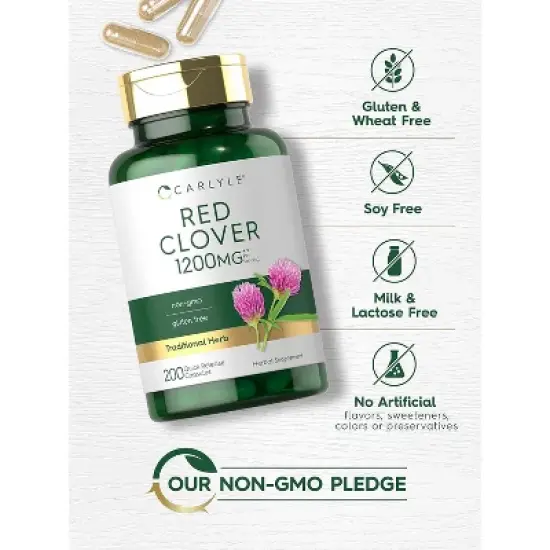 Carlyle Red Clover Blossom 1200mg | 200 Capsules image {3}