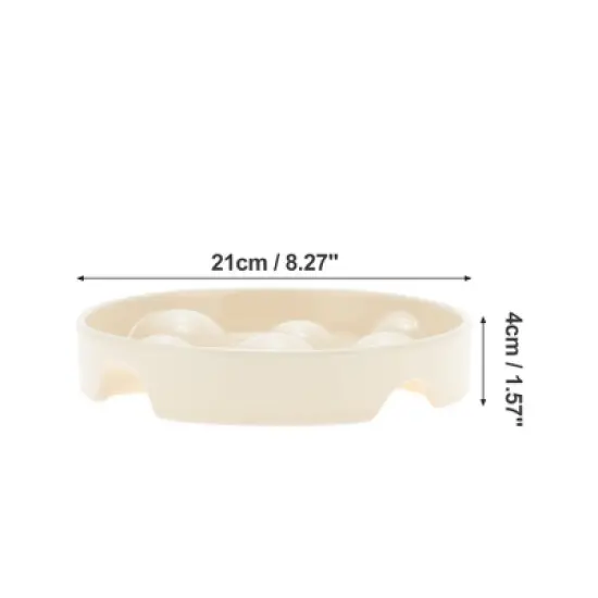 Unique Bargains Ceramic Slow Feeder Dog Bowls 1 Pc image {5}