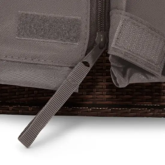 Classic Accessories Ravenna Water-Resistant Round Stand-Up Patio Heater With Table Cover, Dark Taupe image {10}