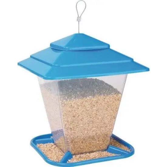 More Birds Plastic 6.6 Lb. Capacity Square Seed Hopper Bird Feeder image {1}