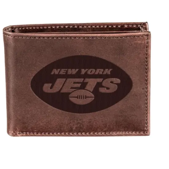 Evergreen New York Jets Bi-Fold Wallet, Brown image {1}