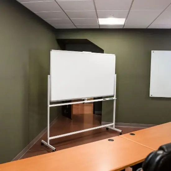 Sunnydaze Double-Sided Magnetic Mobile Whiteboard with Markers - 73.75" W x 21" D x 77" H image {14}