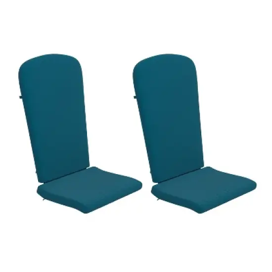 Merrick Lane Set Of 2 Indoor/Outdoor High Back Adirondack Chair Cushions with Elastic Strap and Water Resistant Covers image {14}