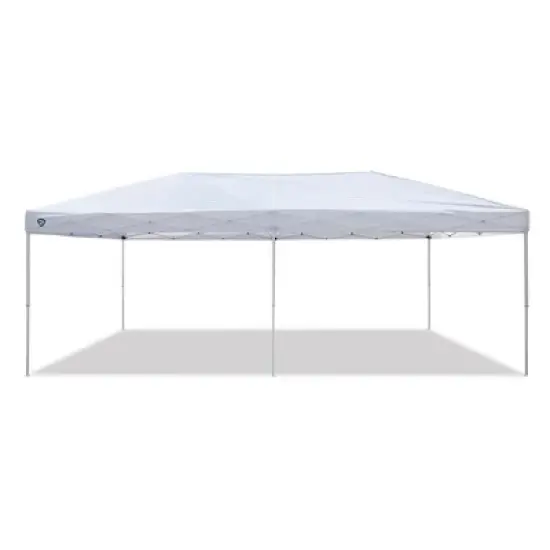 Z-Shade 20 x 10 Foot Everest Instant Canopy Camping Outdoor Patio Shelter, White & Instant Outdoor Canopy Tent Wrap Around Leg Weight Bags, Set of 4 image {4}