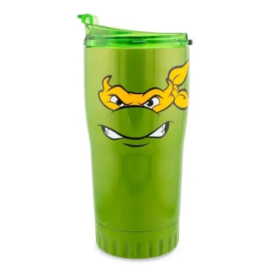 Silver Buffalo Teenage Mutant Ninja Turtles Michelangelo Stainless Steel Tumbler With Lid image {9}