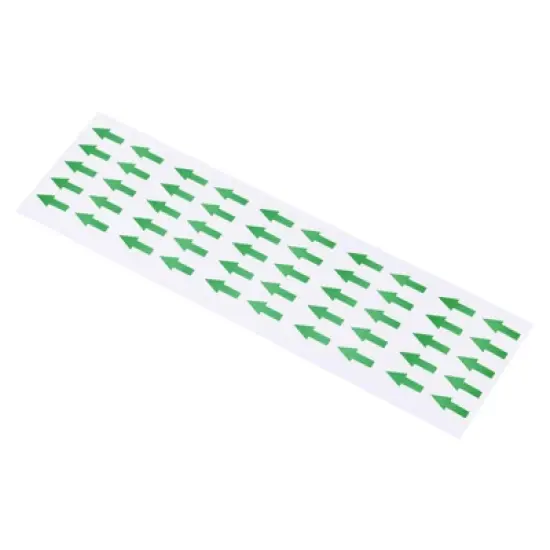 Unique Bargains Industrial Work Inspection Indicator Long Arrow Self-Adhesive Labels 0.8" x 0.4" Green 4 Sheets image {6}