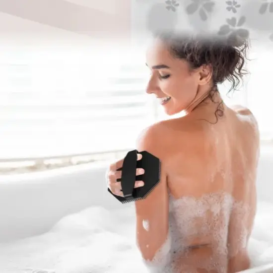 Unique Bargains Shower Silicone Body Scrubber 4 Pcs image {4}