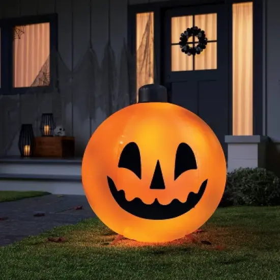 34" Oversized Pumpkins Halloween Decorative Prop Orange - Hyde and EEK! Boutique&trade; image {1}