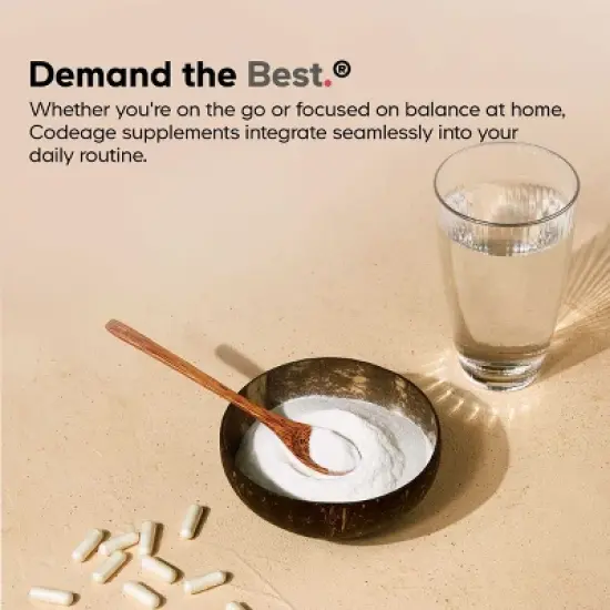 Codeage Teen Multivitamin+ Platinum Supplement - Vitamins A, C, D3, E, K2, B6, B12, Minerals, Probiotics, Citicoline, Collagen, Lutein, 60 Capsules image {5}