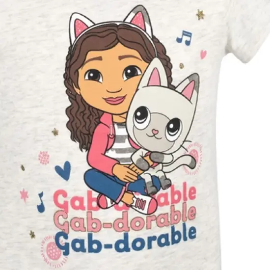 Dreamworks Gabby's Dollhouse Little Girls 3 Pack Graphic T-Shirts Multicolor 7-8 image {6}