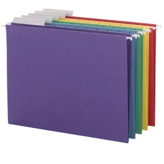 Smead Hanging File Folder with Tab, 1/3-Cut Adjustable Tab, Letter Size, 25 per Box image {1}
