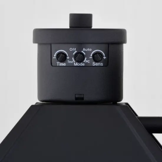 VAXCEL Garfield Park Aluminum Matte Black Motion Sensor Dusk to Dawn Outdoor Wall Light Clear Seeded Glass image {10}