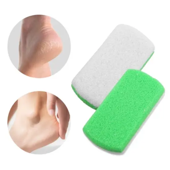 Unique Bargains Foot File Exfoliating Scrub Stone Double Sided Fine and Coarse Pumice Stone 2 Pcs image {1}