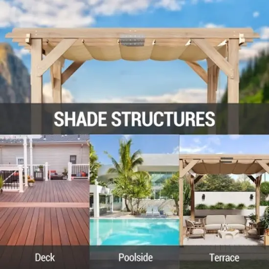 Outdoor Wood Pergola, Wooden Pergola Gazebo for Outdoor Porch Garden Backyard Patio image {2}