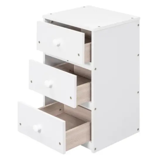 Loft Bed with Multi-Function Storage Table, LED Lights, Bedside Tray and Charging Station, White - ModernLuxe image {10}