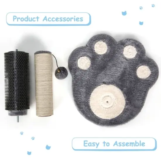 Costway 20.5'' Tall Cat Scratching Post Claw Scratcher w/ Sisal Rope & Plush Ball image {8}