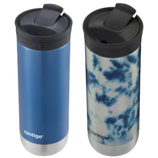 Contigo Huron 2.0 20oz Stainless Steel Travel Mug with SNAPSEAL Lid 2-Pack image {1}