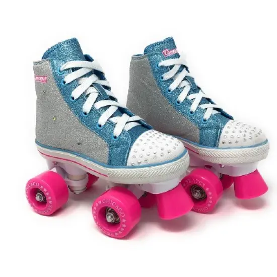 Chicago Skates Fashion Kids' Quad Roller Skate - Blue/Silver image {1}