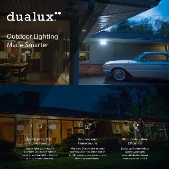 VAXCEL Harwood Bronze Motion Sensor Dusk to Dawn Outdoor Wall Light Farmhouse Clear Glass image {8}