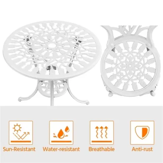 Yaheetech 3 Piece Outdoor Bistro Table Set for Garden Backyard image {5}