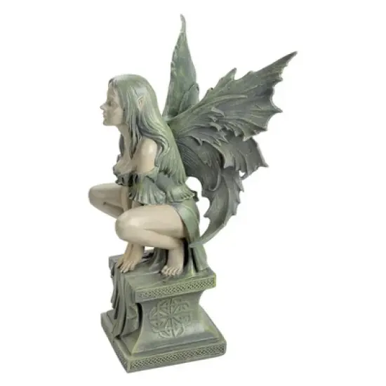 Design Toscano Celtic Inspired Fairy's Perilous Perch Garden Statue: Large image {2}