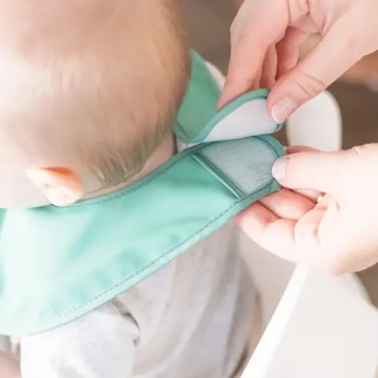 KeaBabies 3pk Presto Baby Bibs Waterproof with Food Catcher, Lightweight Toddler Bibs for Eating image {4}