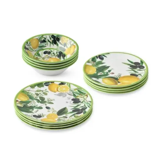 Certified International 12pc Limone Melamine Dinnerware Set image {4}