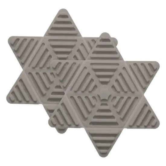 Unique Bargains Hexagon Star Heat Resistant Silicone Trivet Mat for Pots Coasters 2 Pcs image {9}