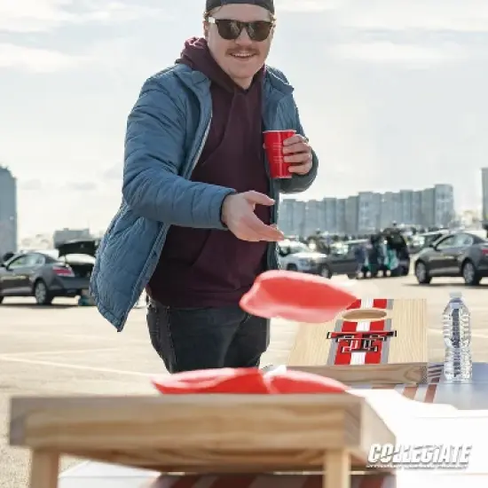 NCAA Texas Tech Red Raiders 1'x2' Wood Cornhole Set image {6}