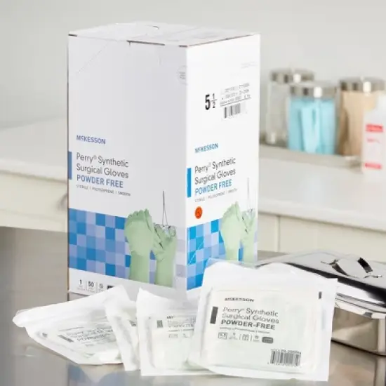 McKesson Perry Performance Plus Polyisoprene Surgical Glove Standard Cuff Length SIZE 5.5 image {3}