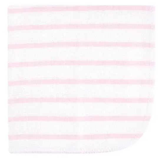 Hudson Baby Infant Girl Rayon from Bamboo Washcloth Bundle, Sea Shells, One Size image {3}