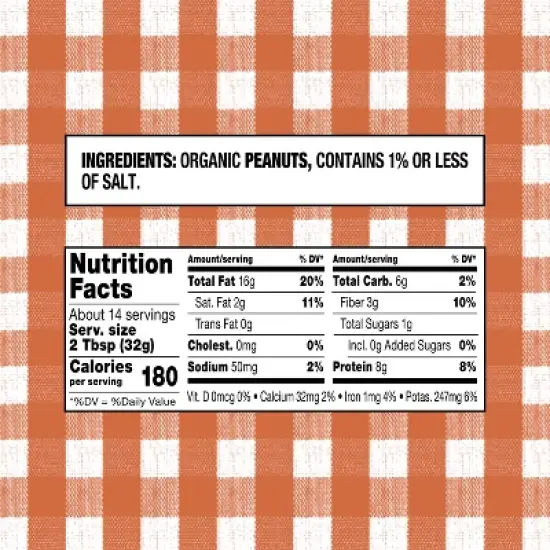 Smucker's Organic Natural Creamy Peanut Butter - 16oz image {4}